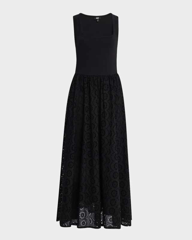 Morel Sleeveless Eyelet Maxi Dress